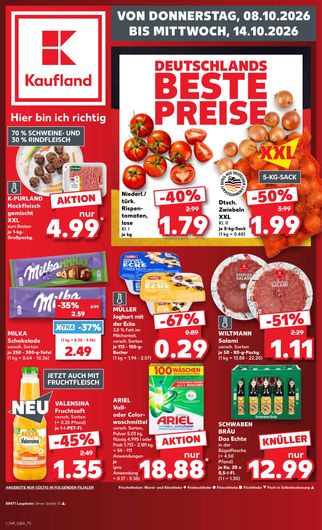 Titelseite des Kaufland Prospekts, gültig vom 08.10.2026 bis 14.10.2026