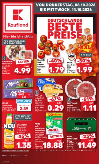 Titelseite des Kaufland Prospekts, gültig vom 08.10.2026 bis 14.10.2026