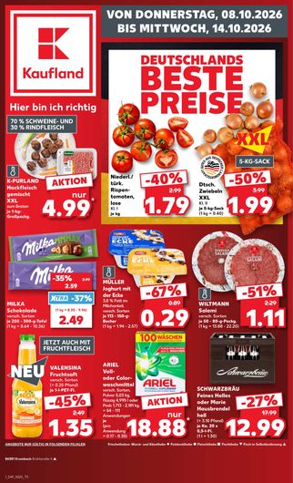 Titelseite des Kaufland Prospekts, gültig vom 08.10.2026 bis 14.10.2026