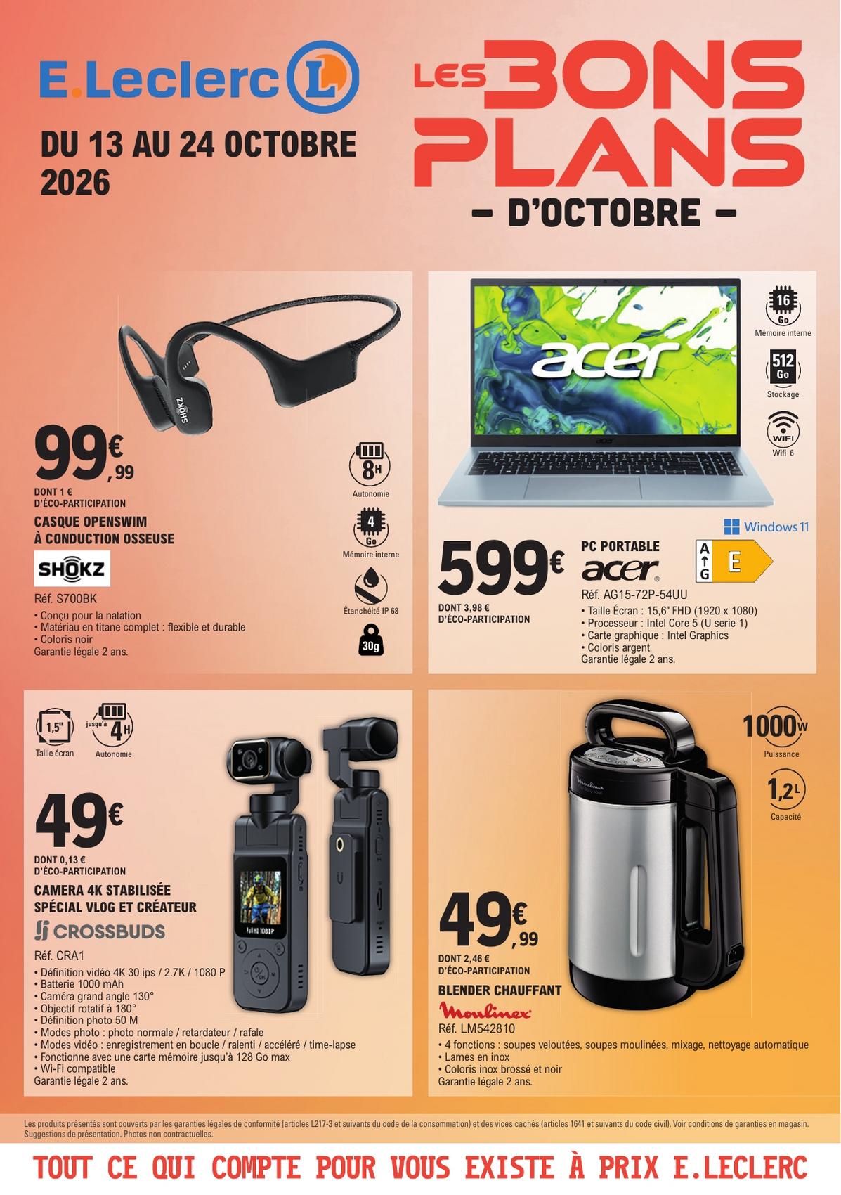 Catalogue E.Leclerc · Bons Plans Octobre 2026