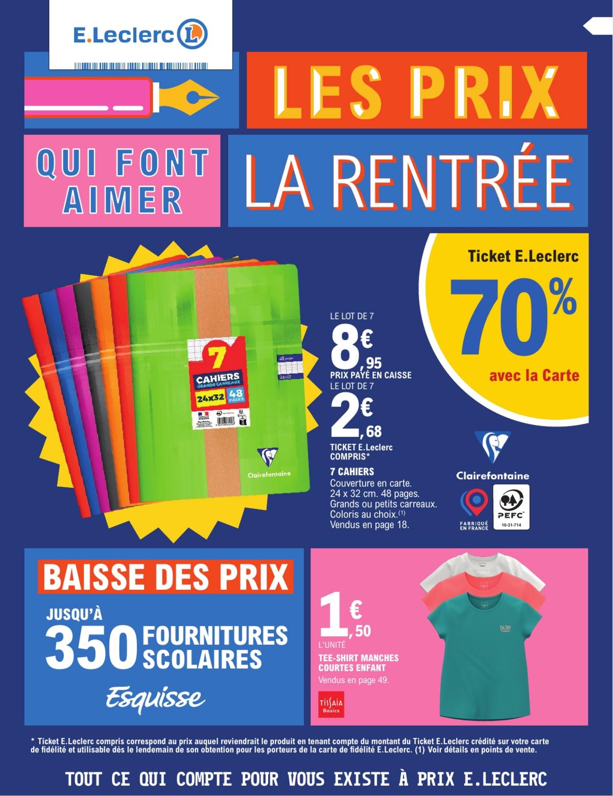 Catalogue E.Leclerc · Rentree Des Classes