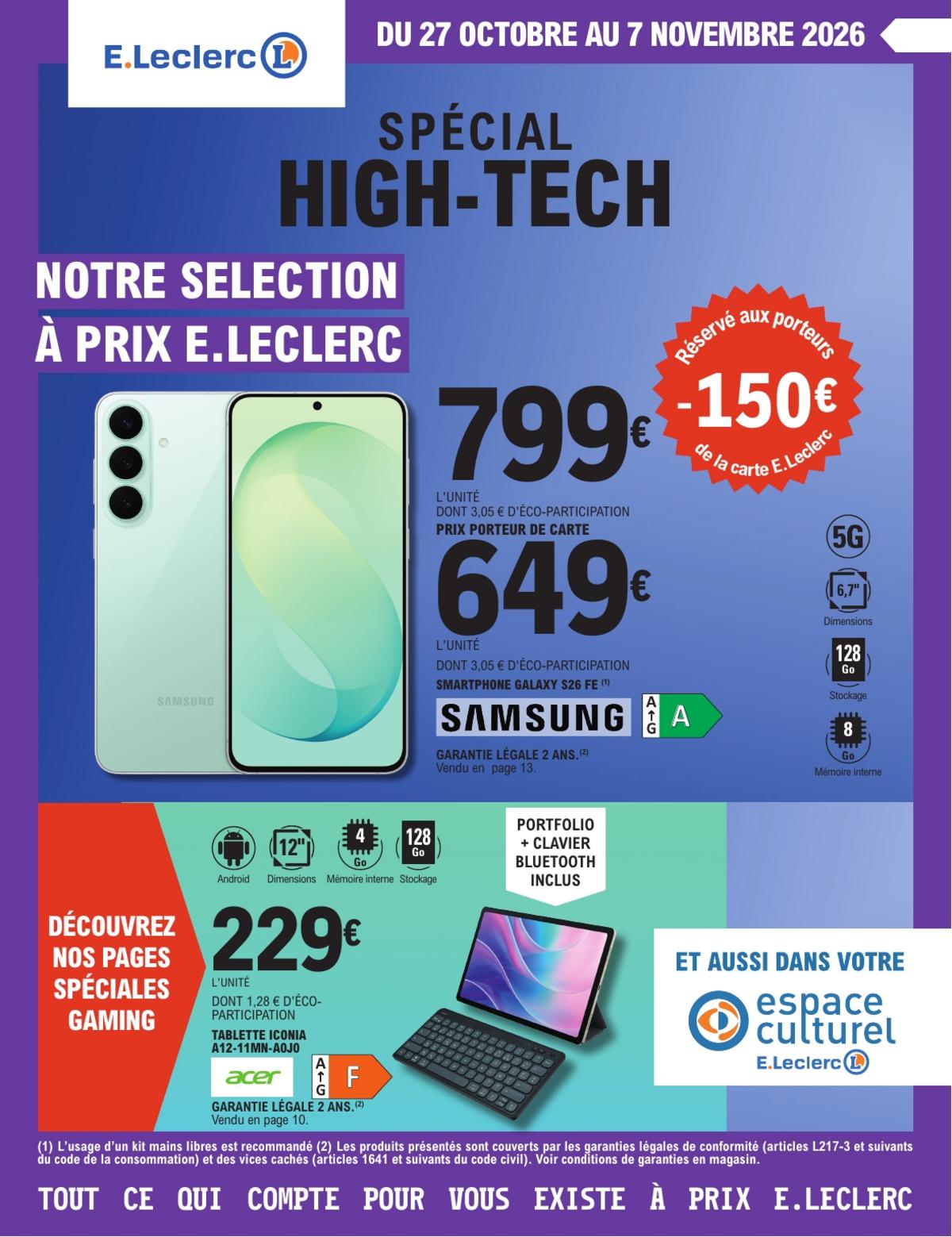 Catalogue E.Leclerc · High-Tech Gaming & Univers Connecte