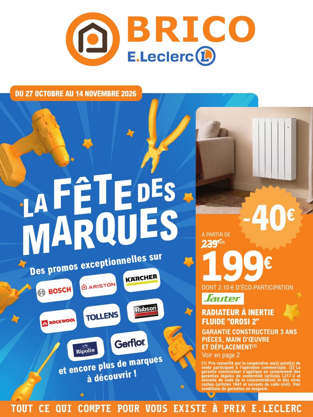 Catalogue E.Leclerc · Trafic Brico 11 - Fête Des Marques