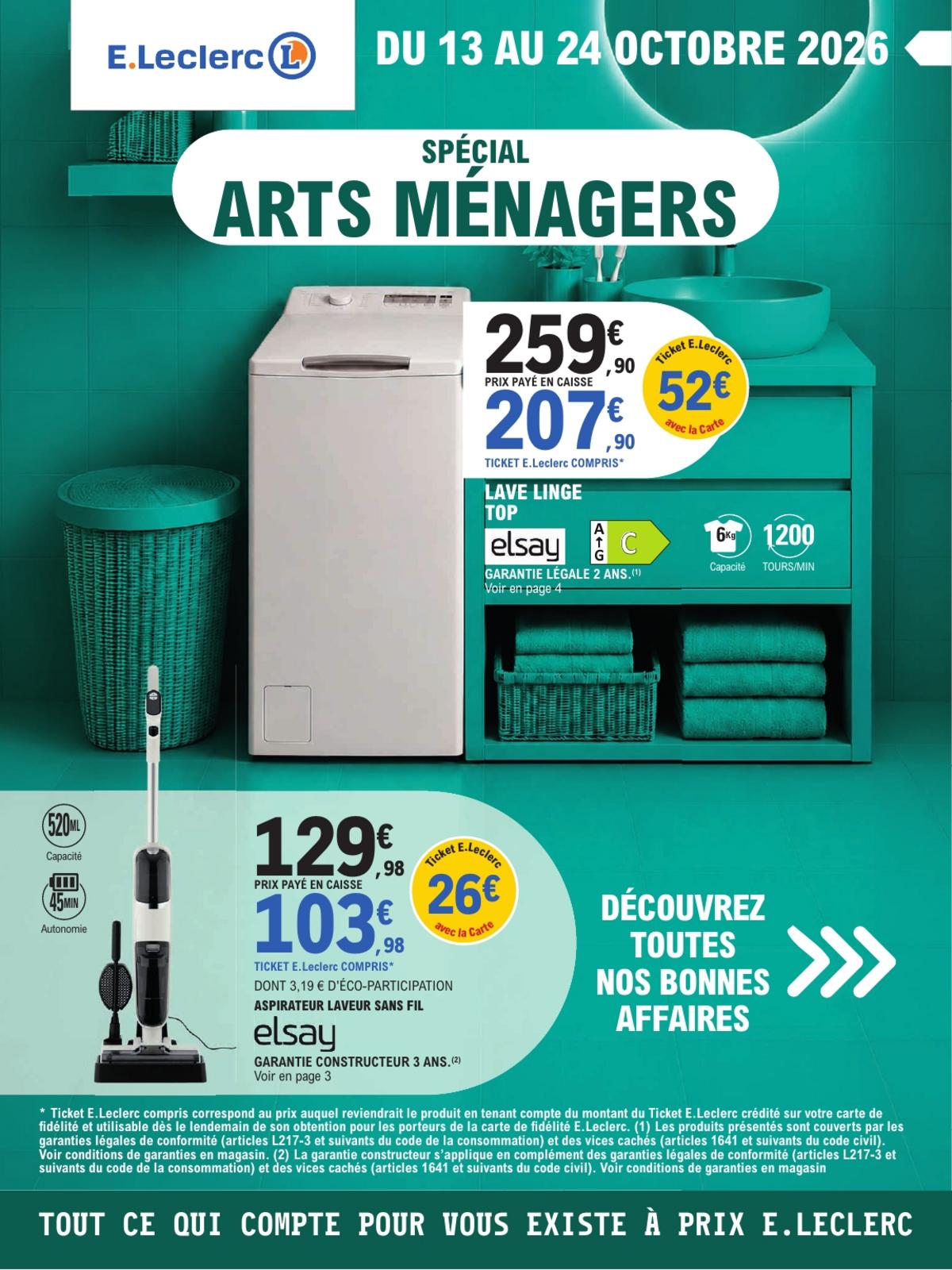 Catalogue E.Leclerc · Arts Menagers Octobre