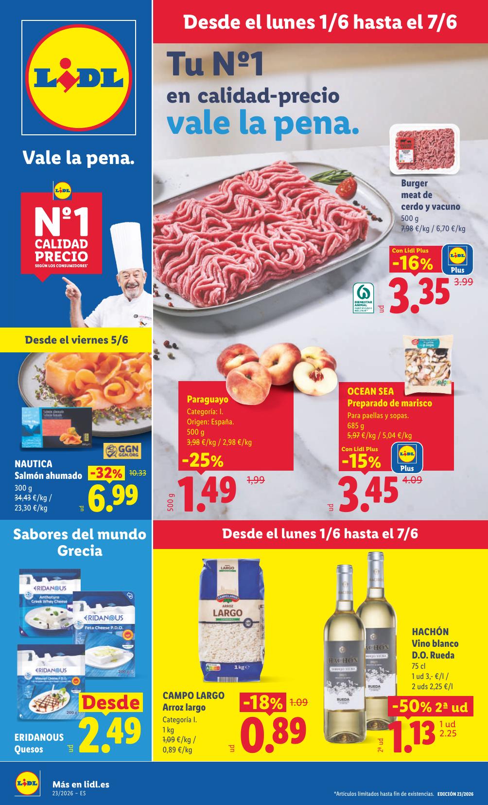 Folleto Lidl Alimentación · 1 de junio de 2026 – 7 de junio de 2026 — Página 1