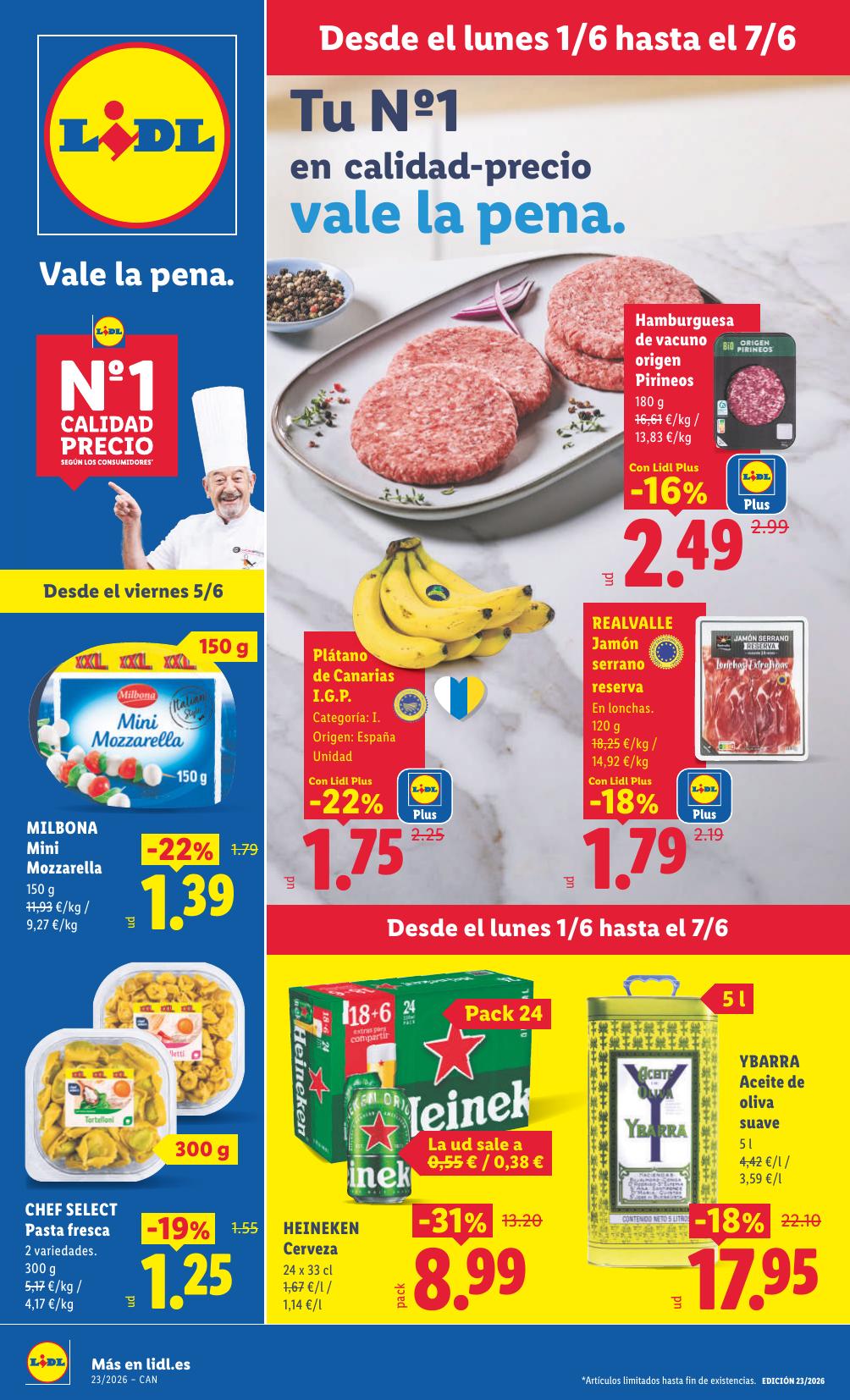Folleto Lidl Alimentación · 1 de junio de 2026 – 7 de junio de 2026 — Página 1