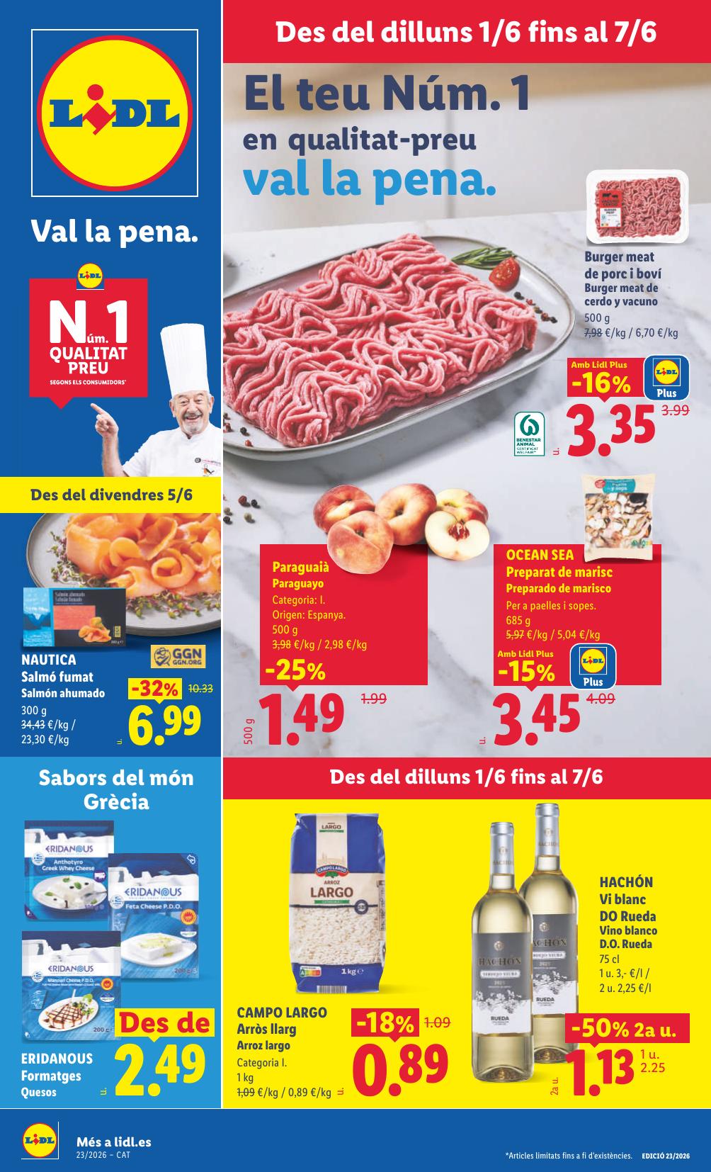 Folleto Lidl Alimentación · 1 de junio de 2026 – 7 de junio de 2026 — Página 1