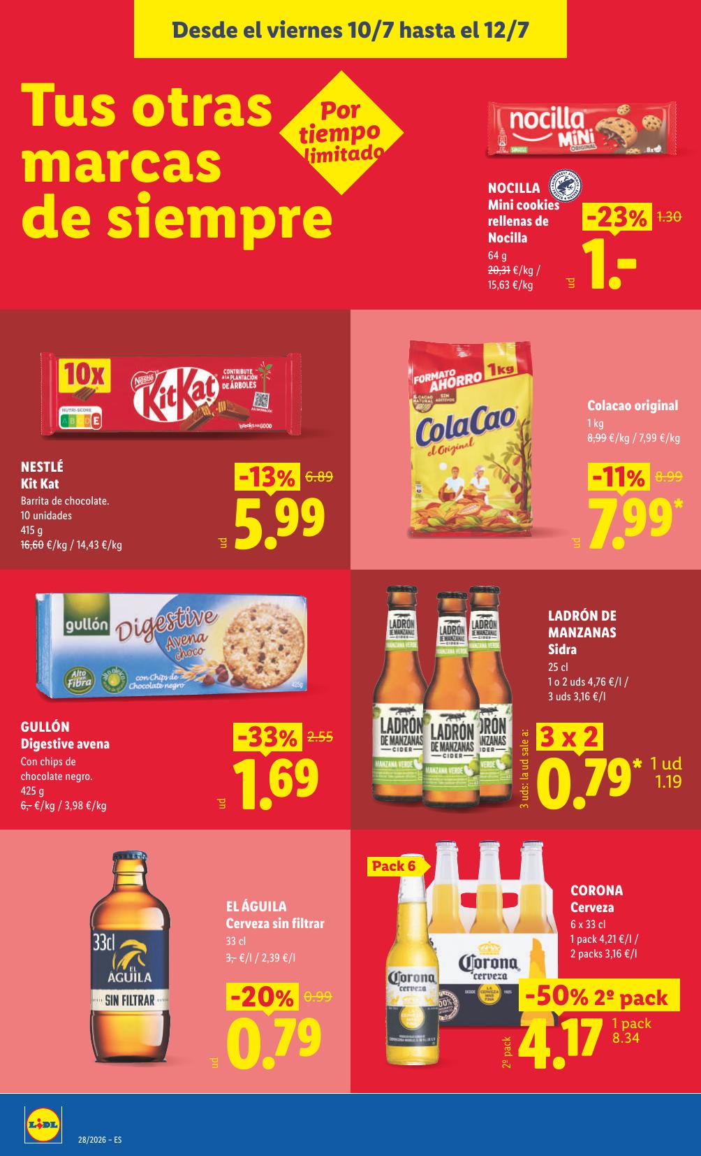 Folleto Lidl Alimentación · 6 de julio de 2026 – 12 de julio de 2026 — Página 62