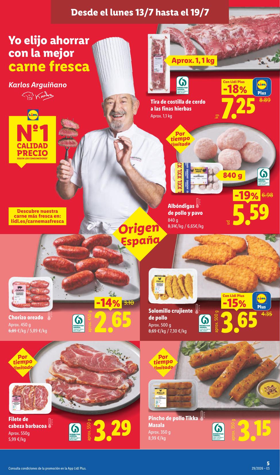 Folleto Lidl Alimentación · 13 de julio de 2026 – 19 de julio de 2026 — Página 7