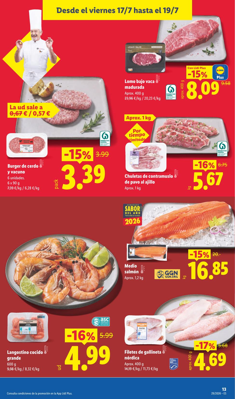 Folleto Lidl Alimentación · 13 de julio de 2026 – 19 de julio de 2026 — Página 39