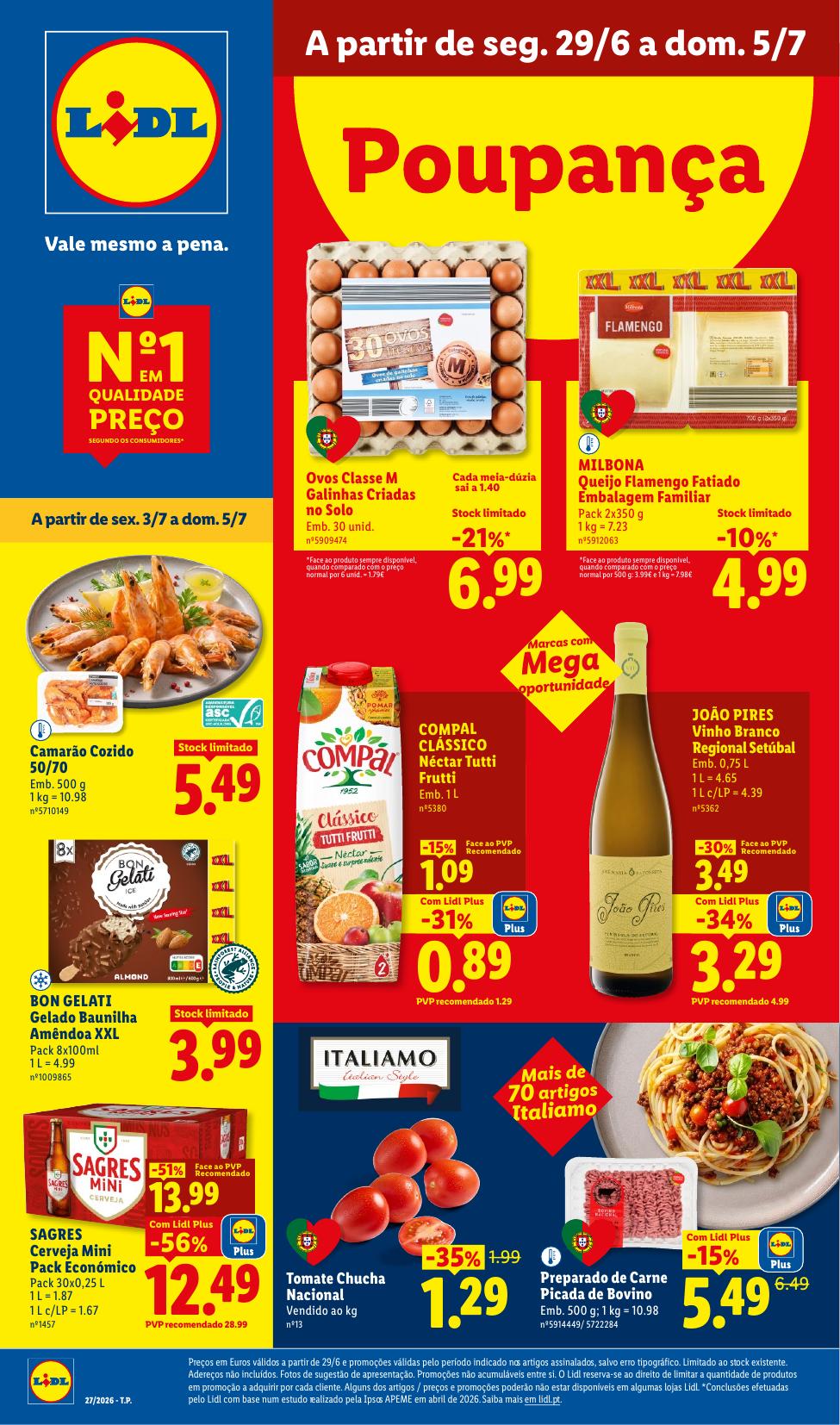 Capa do folheto Lidl · 26 de junho a 5 de julho de 2026