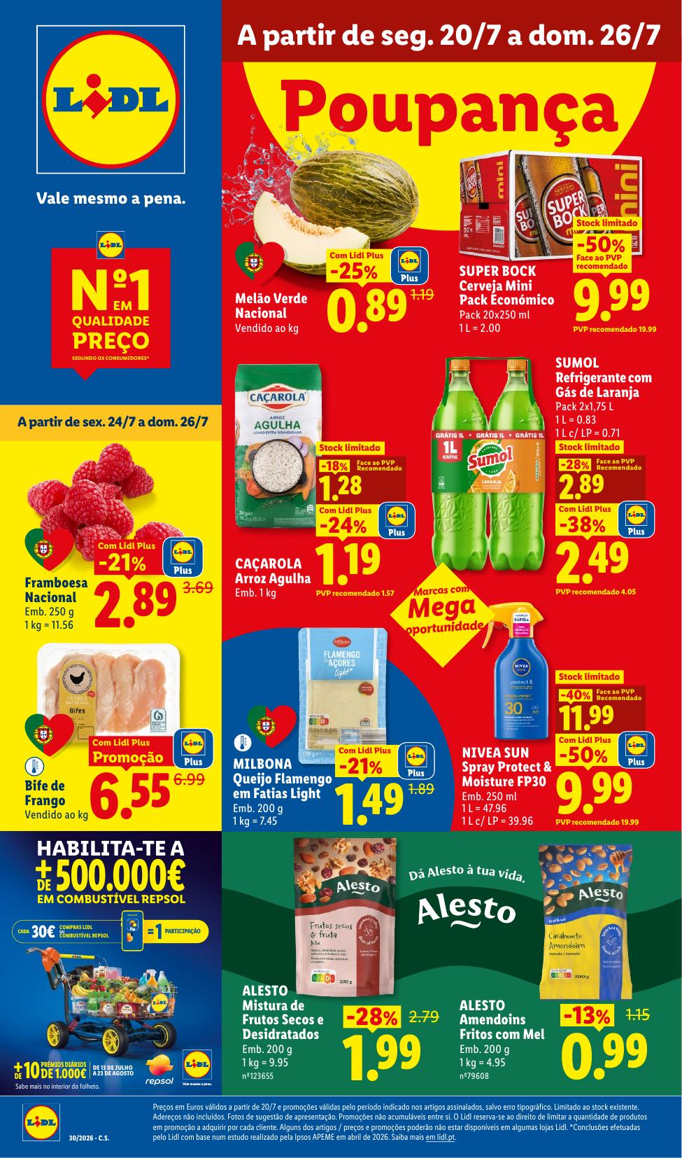 Capa do folheto Lidl · 17 a 26 de julho de 2026