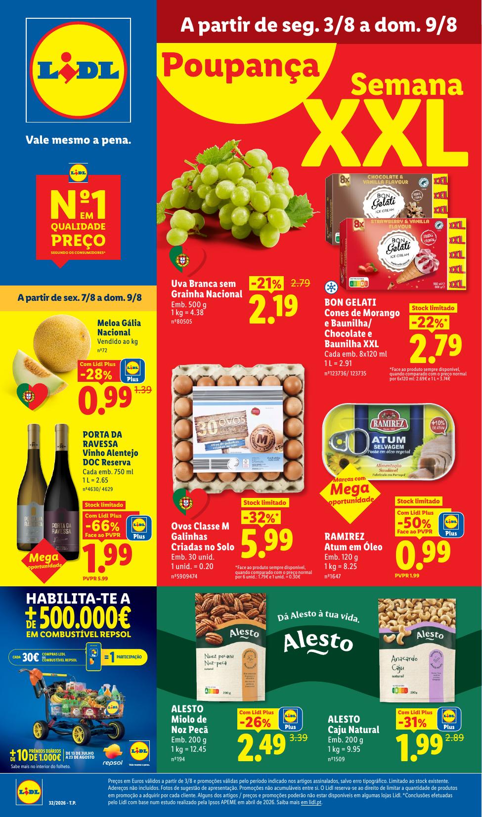 Capa do folheto Lidl · 31 de julho a 9 de agosto de 2026