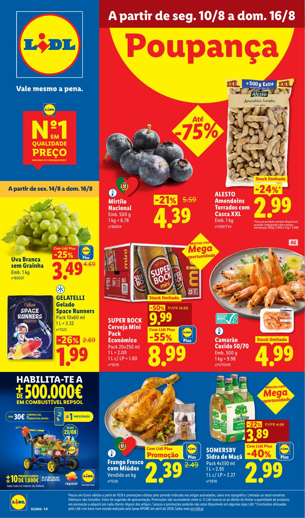 Capa do folheto Lidl · 7 a 16 de agosto de 2026