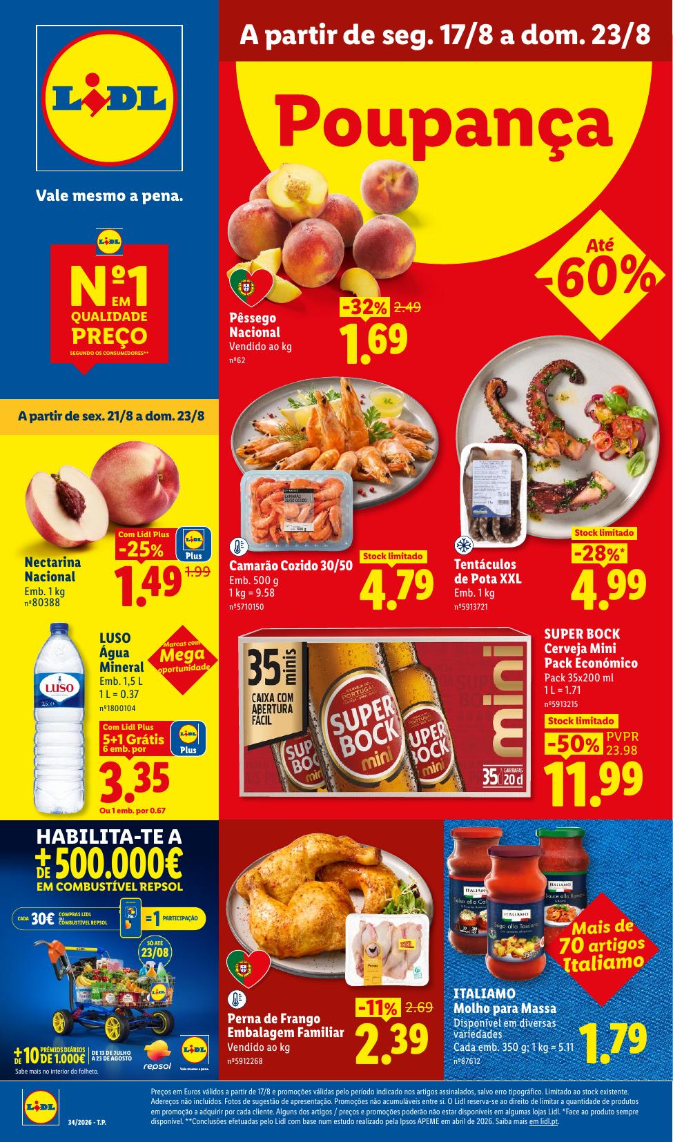 Capa do folheto Lidl · 14 a 23 de agosto de 2026