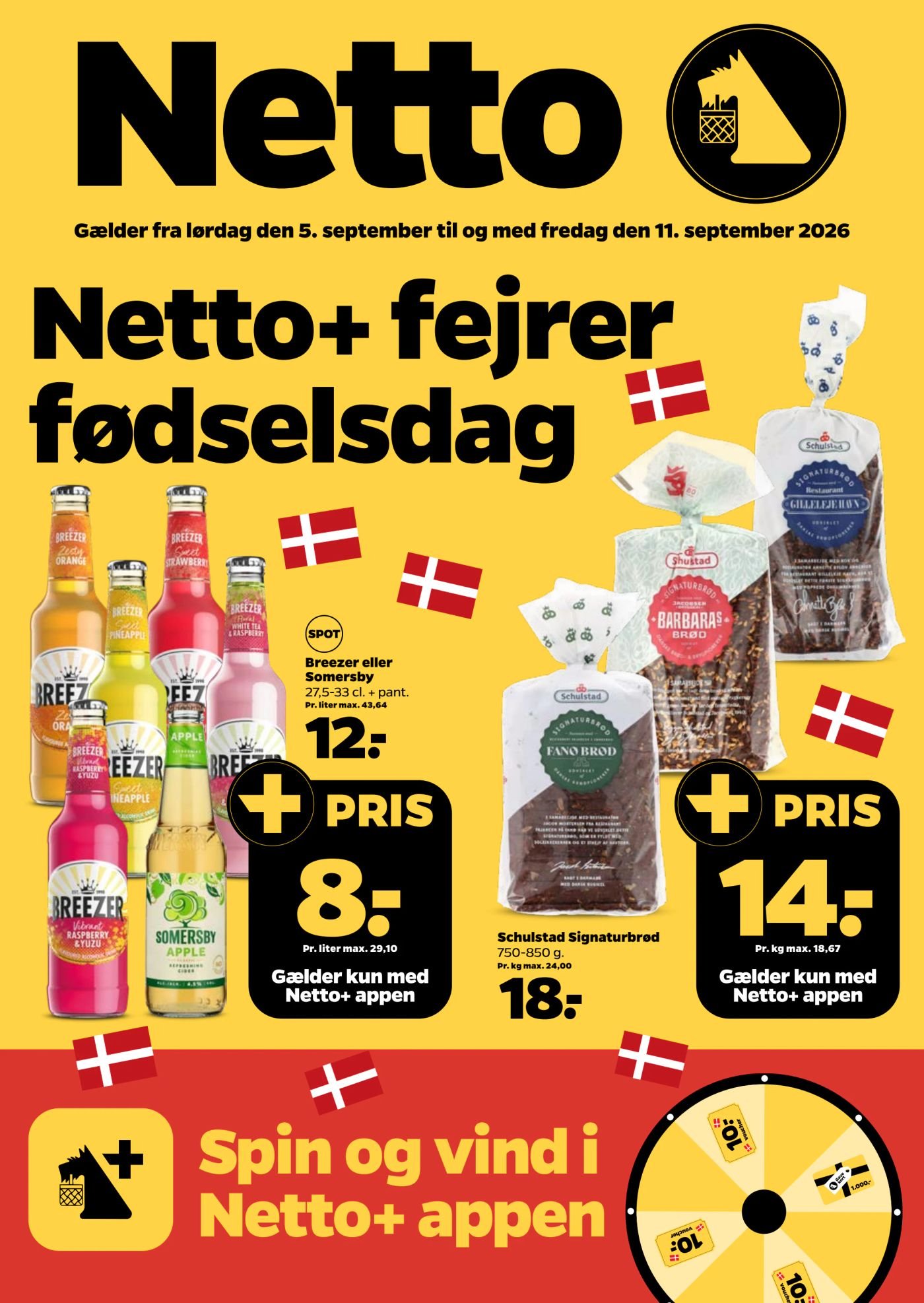 Netto-avisen - Netto+ Fødselsdag · 5.–11. september 2026