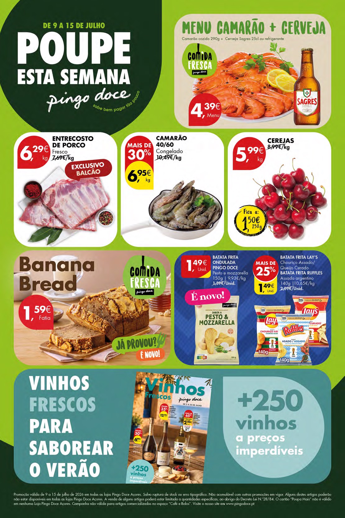 Capa do folheto Pingo Doce · 9 a 15 de julho de 2026