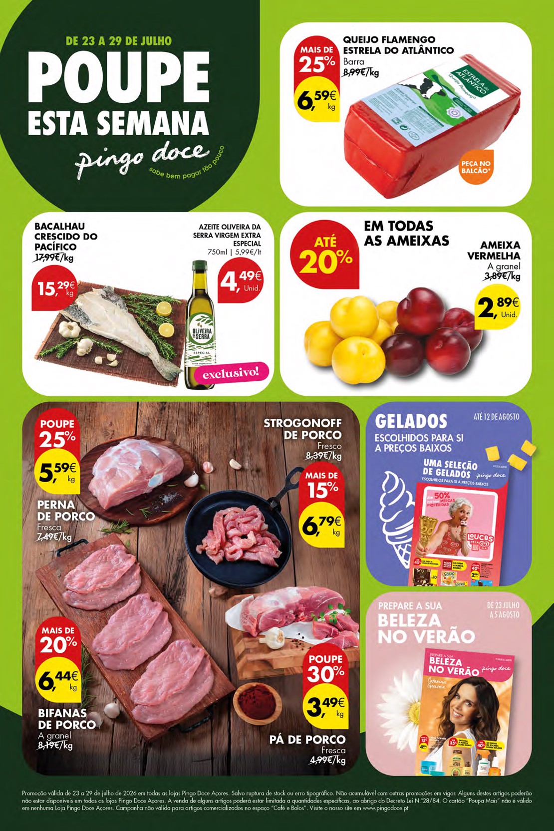 Capa do folheto Pingo Doce · 23 a 29 de julho de 2026