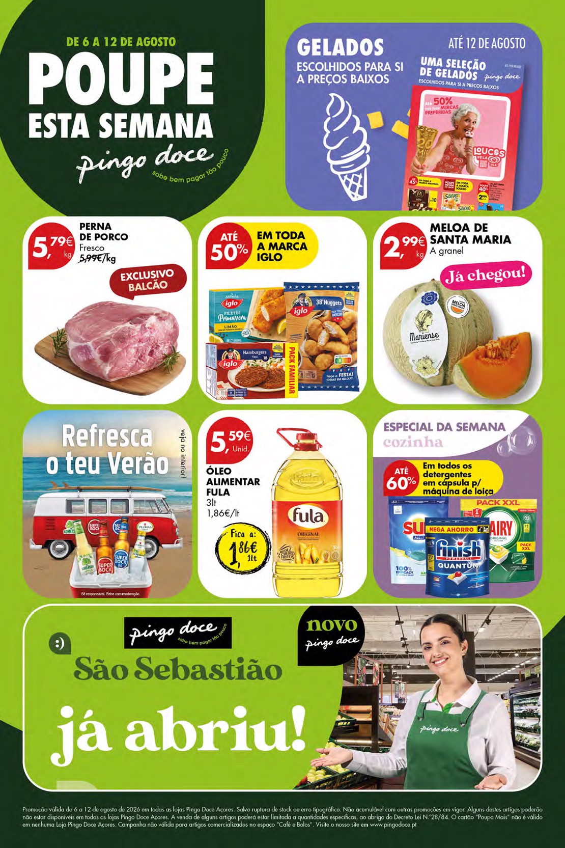 Capa do folheto Pingo Doce · 6 a 12 de agosto de 2026