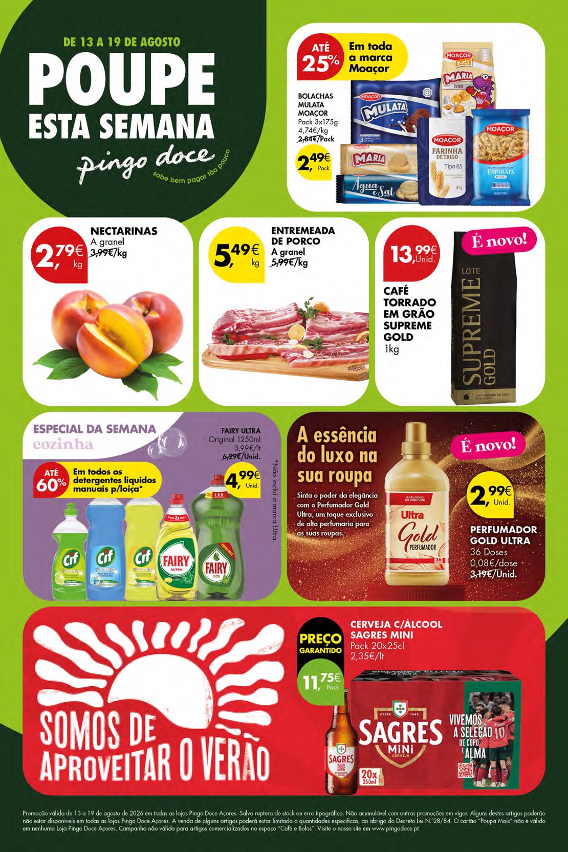 Capa do folheto Pingo Doce · 13 a 19 de agosto de 2026