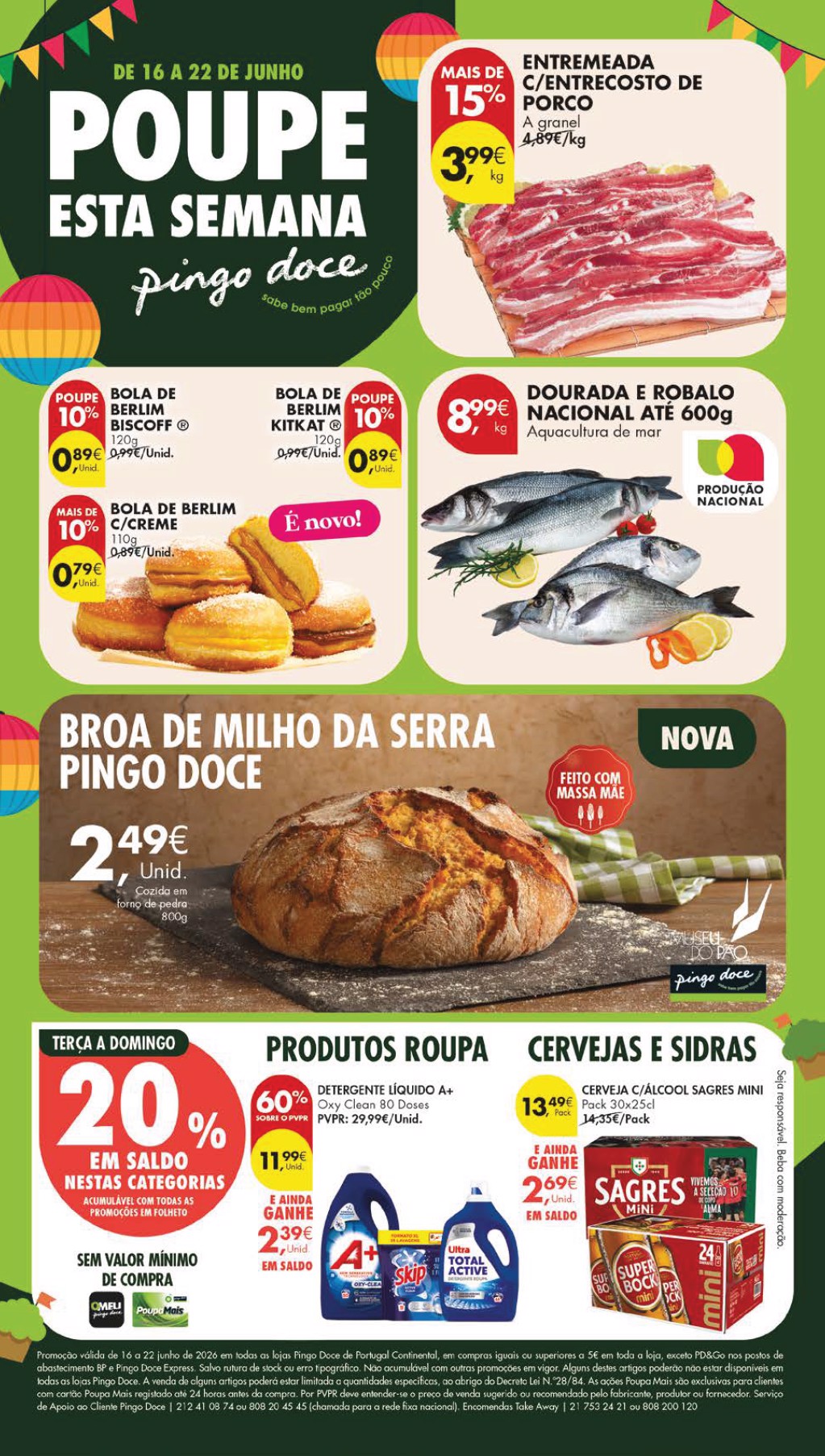 Capa do folheto Pingo Doce · 16 a 22 de junho de 2026