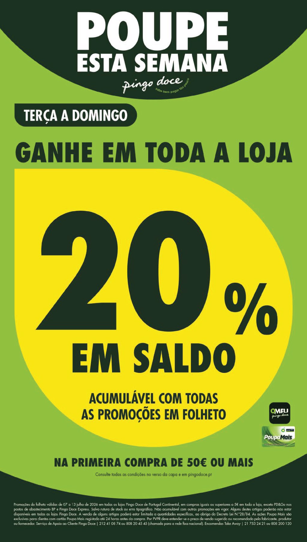 Capa do folheto Pingo Doce · 7 a 13 de julho de 2026