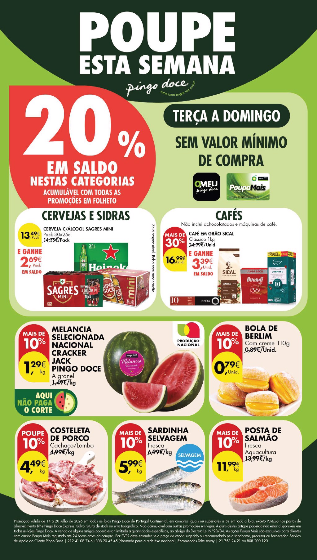 Capa do folheto Pingo Doce · 14 a 20 de julho de 2026