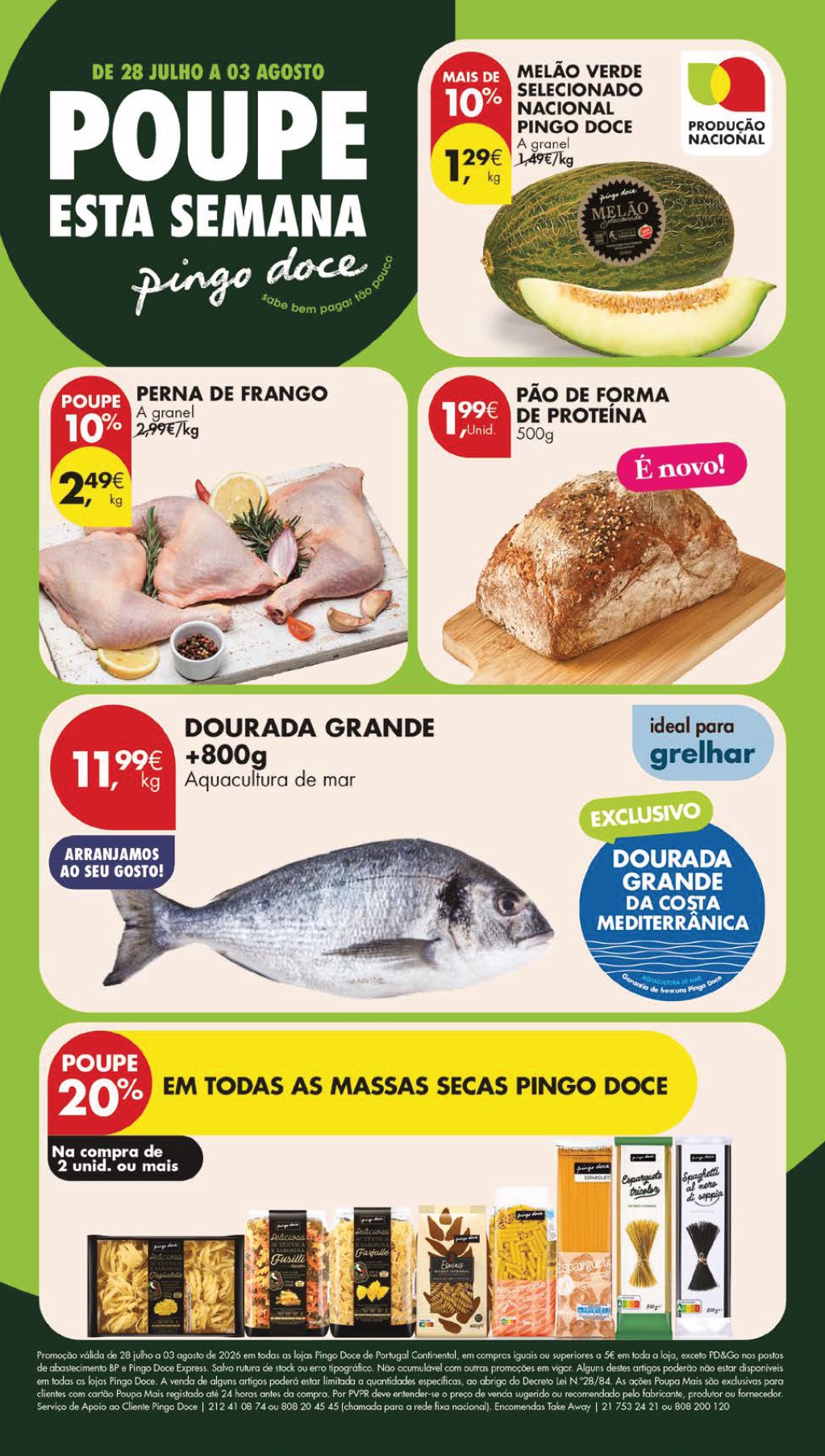 Capa do folheto Pingo Doce · 28 de julho a 3 de agosto de 2026