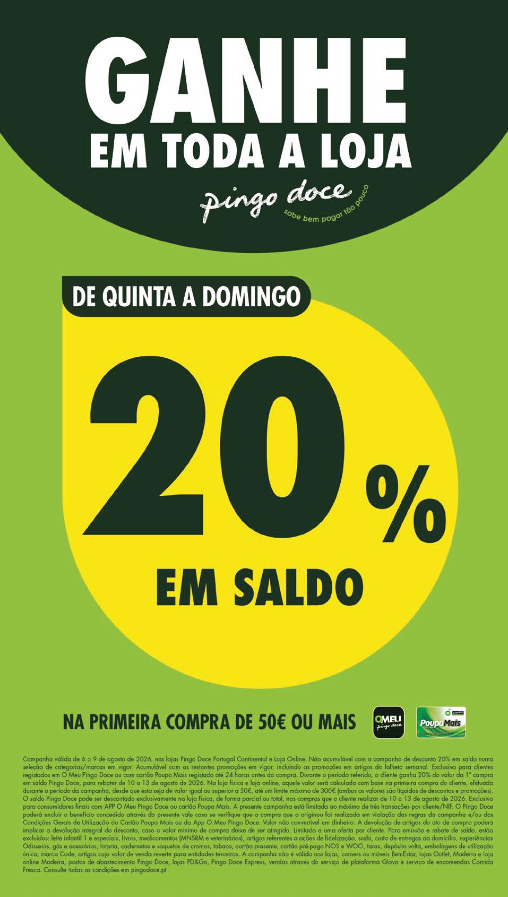 Capa do folheto Pingo Doce · 4 a 10 de agosto de 2026