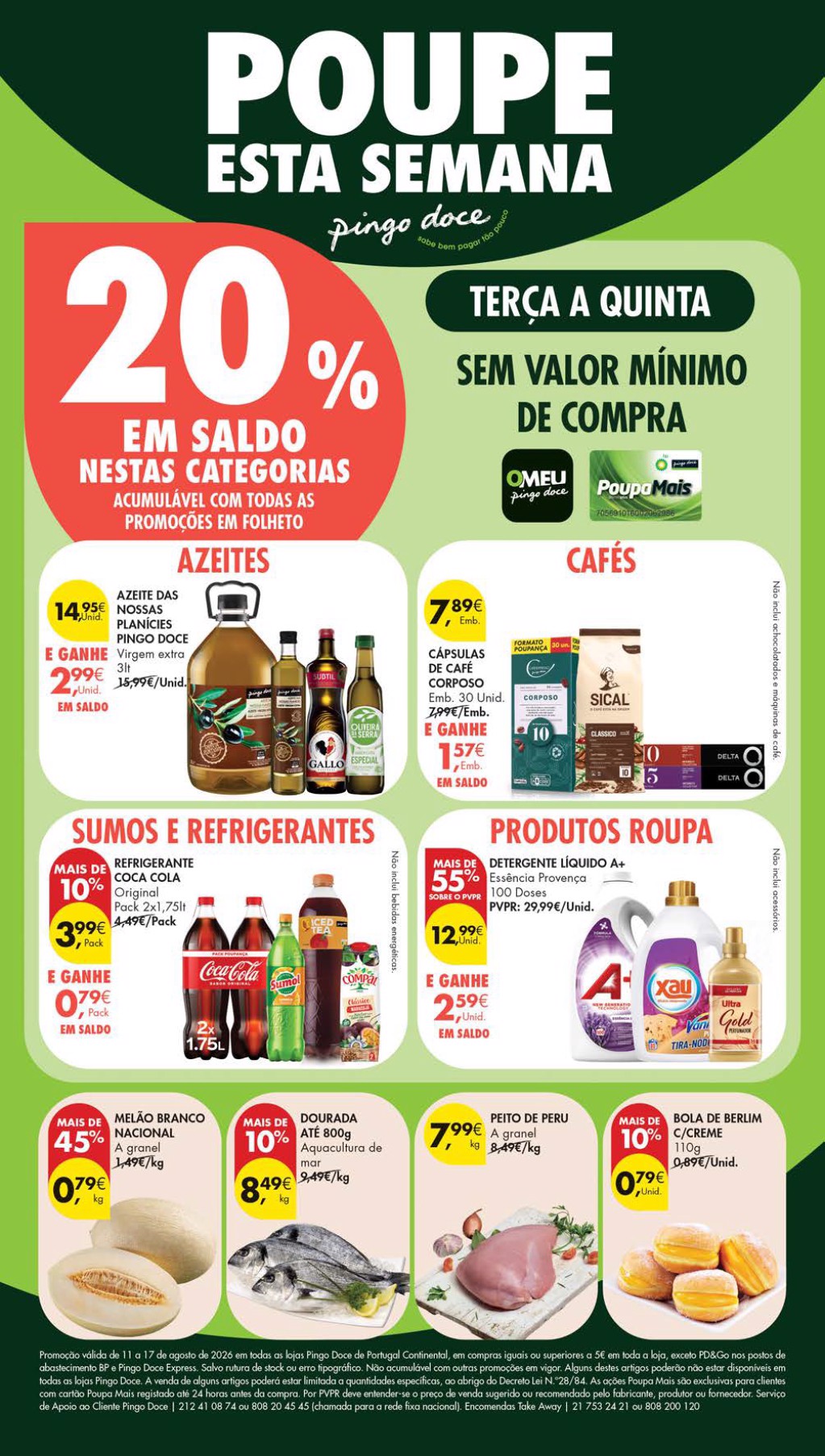 Capa do folheto Pingo Doce · 11 a 17 de agosto de 2026