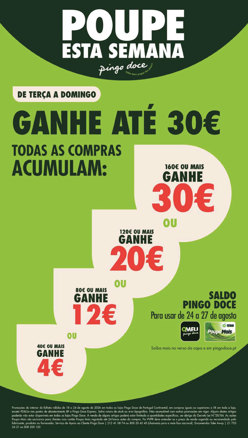 Capa do folheto Pingo Doce · 18 a 24 de agosto de 2026