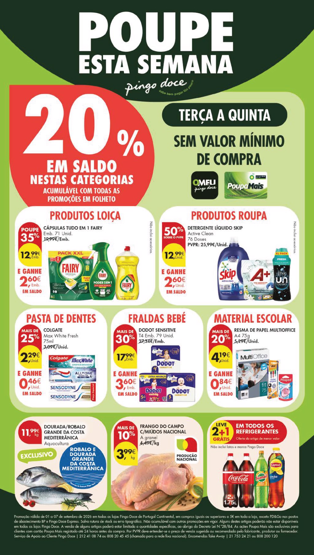 Capa do folheto Pingo Doce · 1 a 7 de setembro de 2026