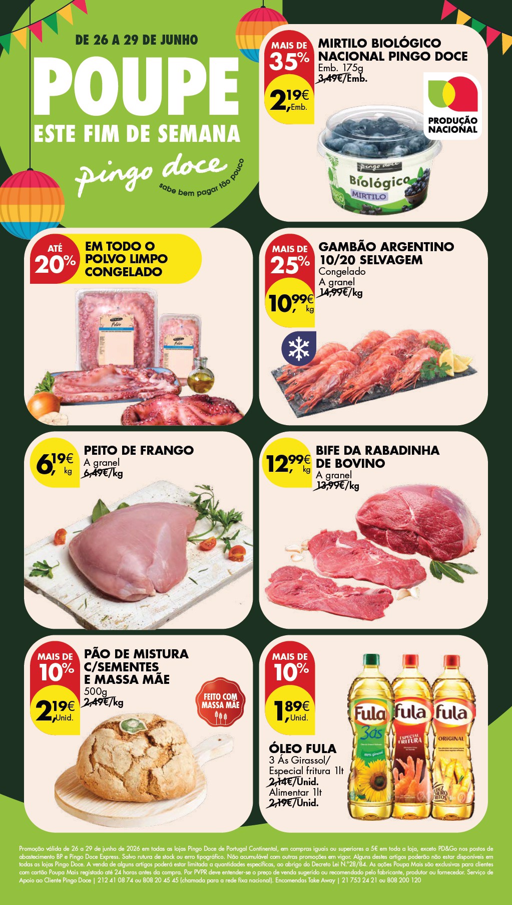 Capa do folheto Pingo Doce · 26 a 29 de junho de 2026
