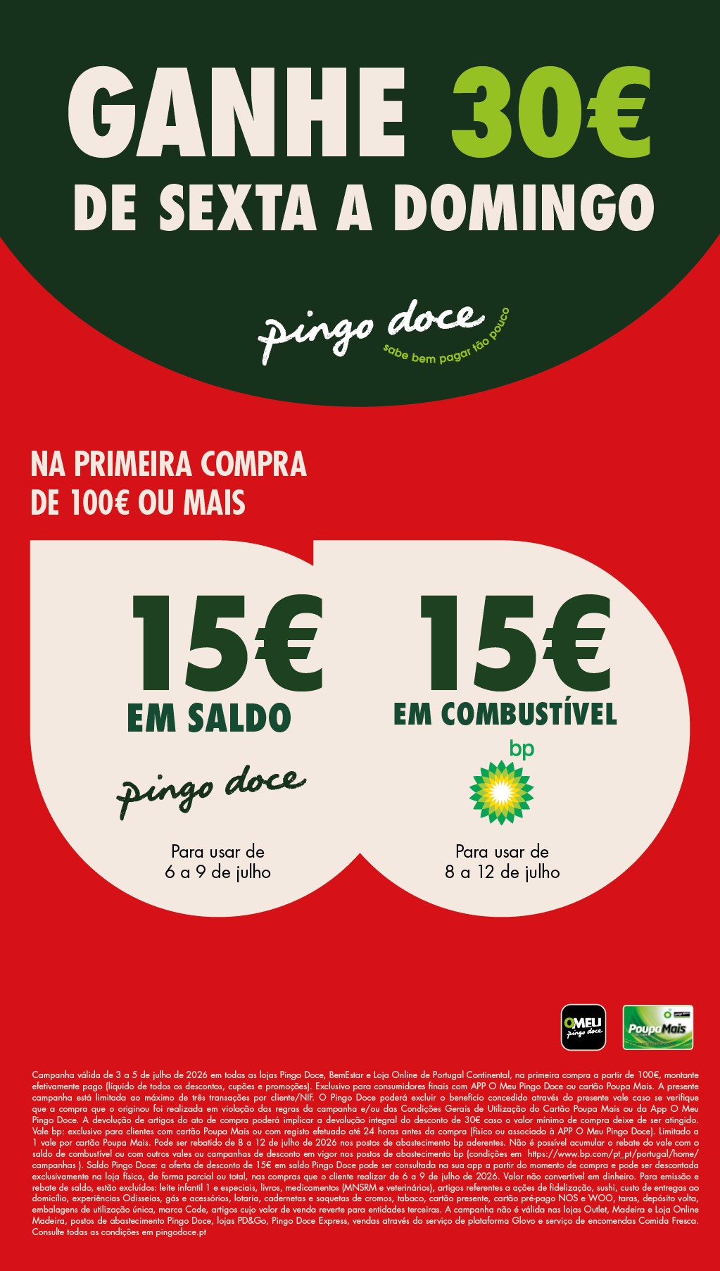 Capa do folheto Pingo Doce · 3 a 6 de julho de 2026