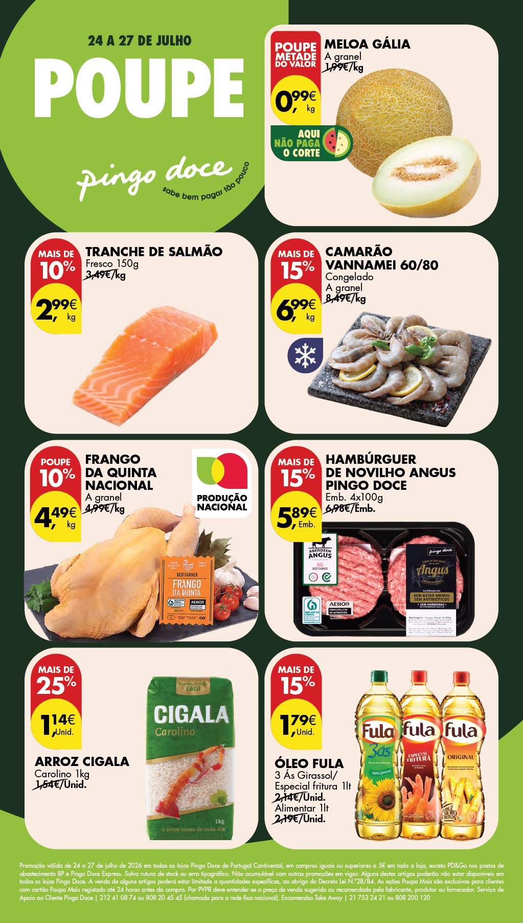 Capa do folheto Pingo Doce · 24 a 27 de julho de 2026