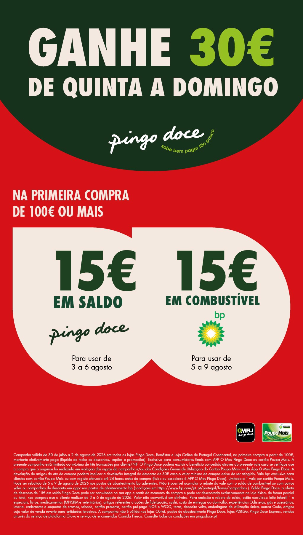 Capa do folheto Pingo Doce · 31 de julho a 3 de agosto de 2026