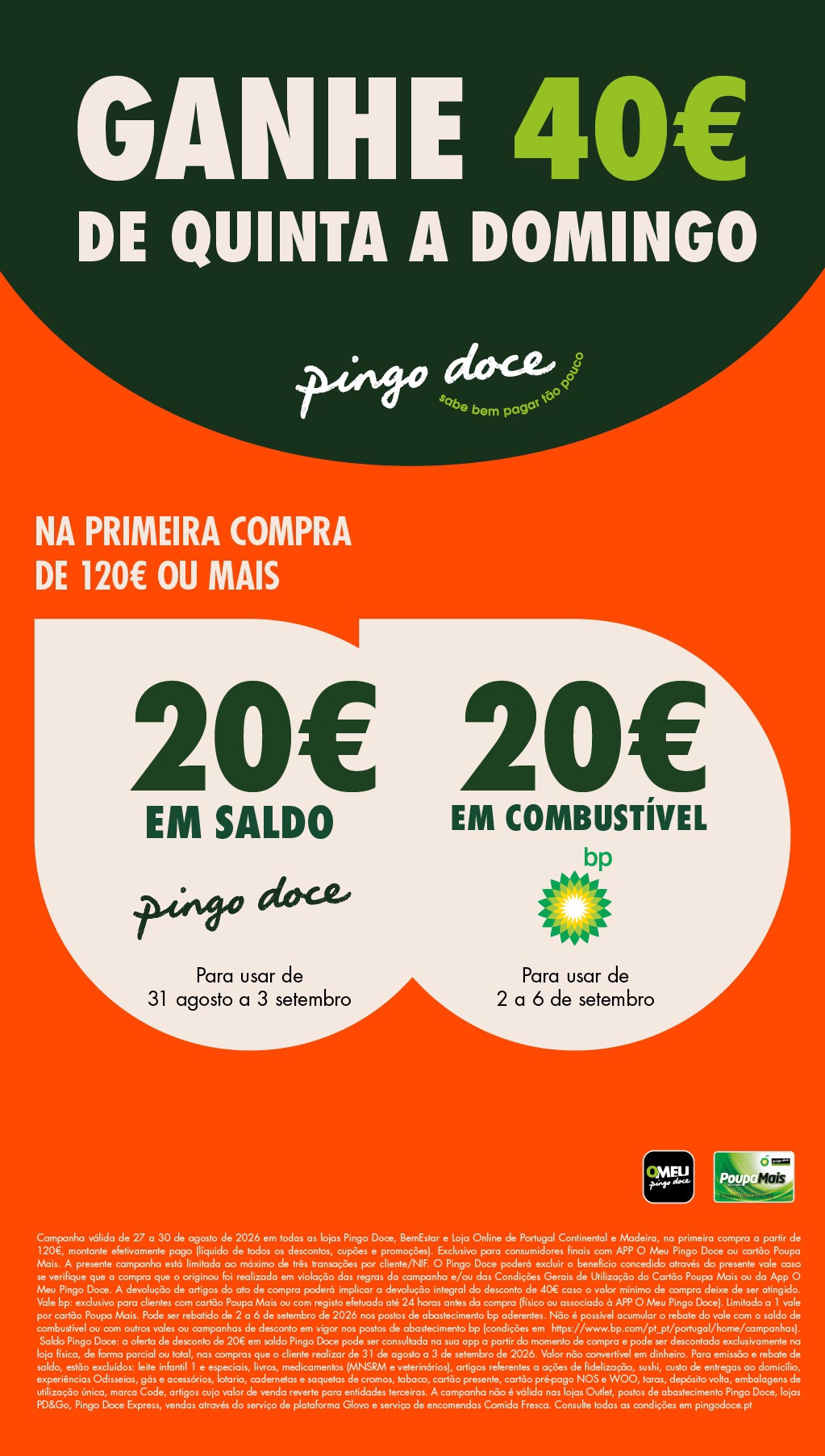Capa do folheto Pingo Doce · 29 a 31 de agosto de 2026