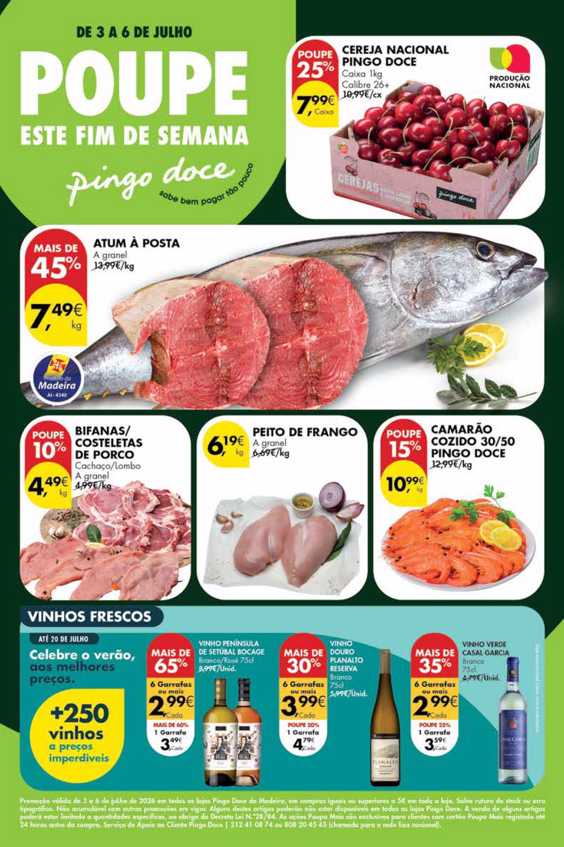 Capa do folheto Pingo Doce · 3 a 6 de julho de 2026