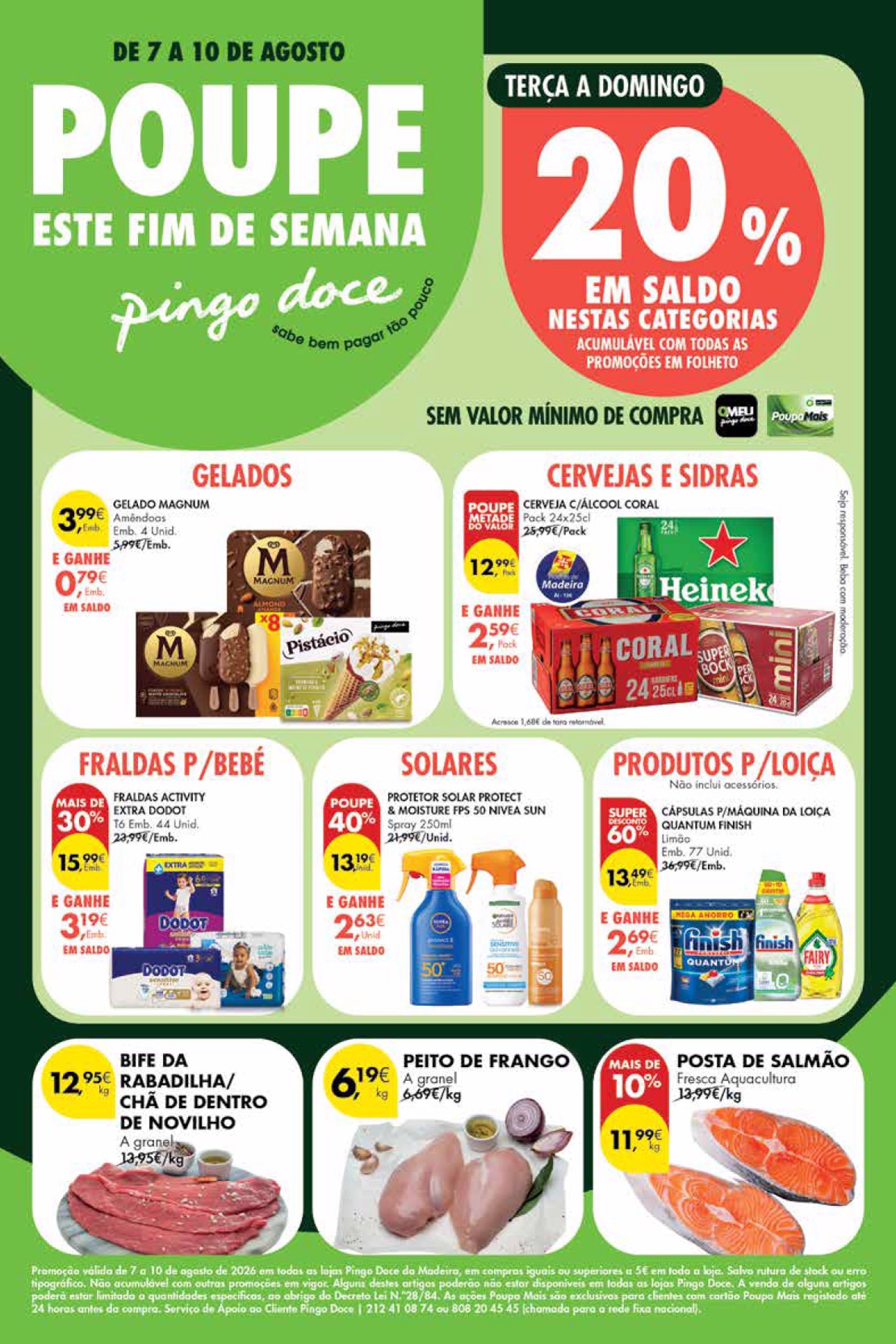 Capa do folheto Pingo Doce · 7 a 10 de agosto de 2026