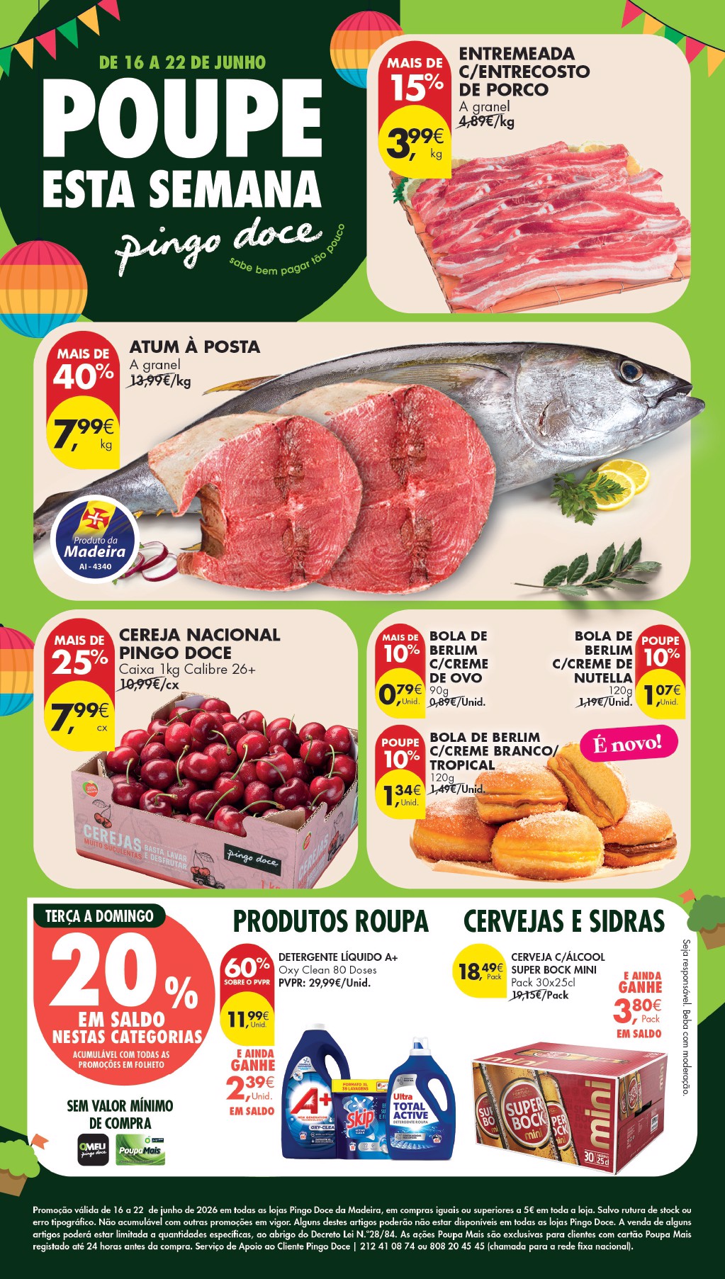 Capa do folheto Pingo Doce · 16 a 22 de junho de 2026