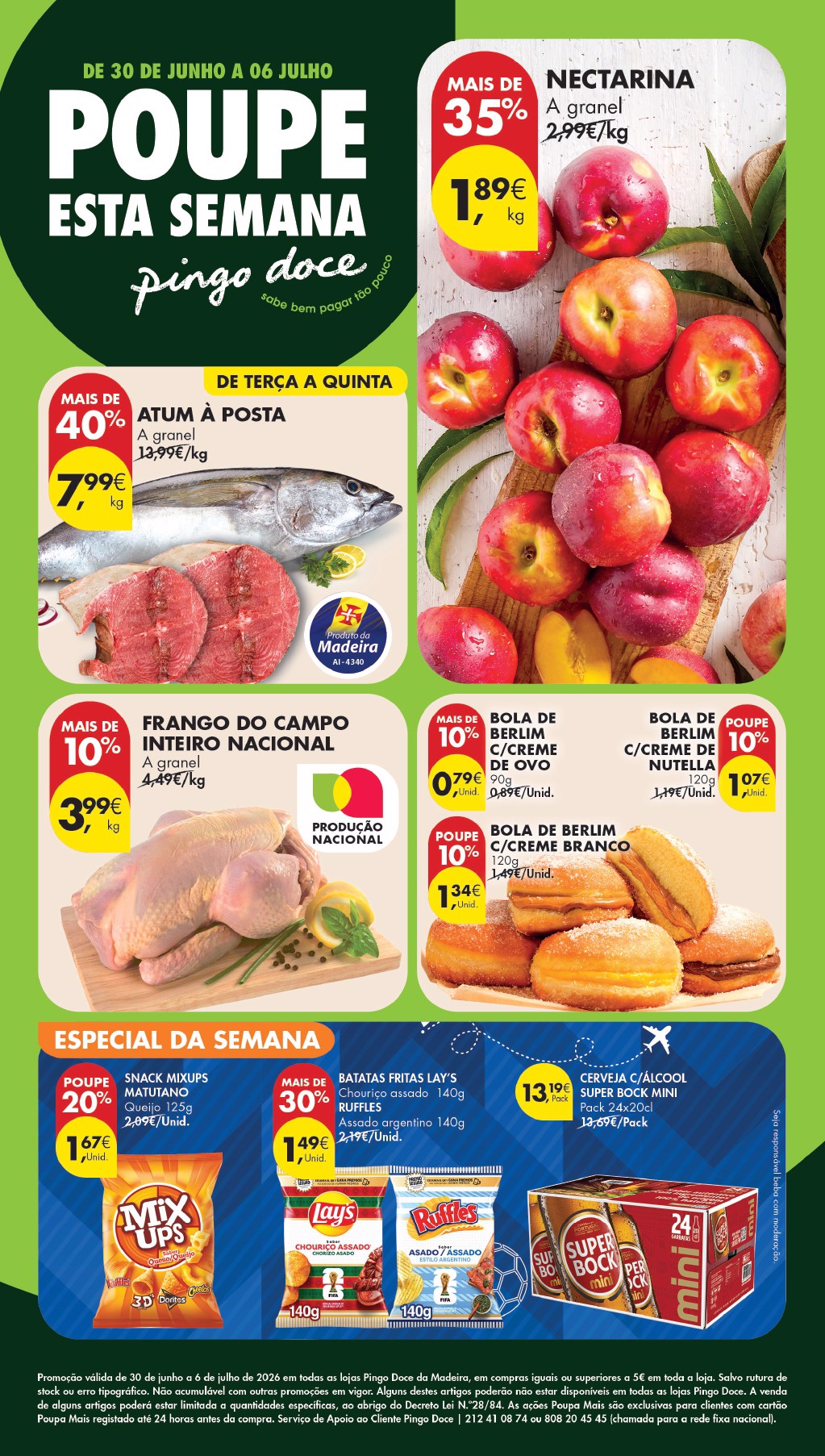 Capa do folheto Pingo Doce · 30 de junho a 6 de julho de 2026