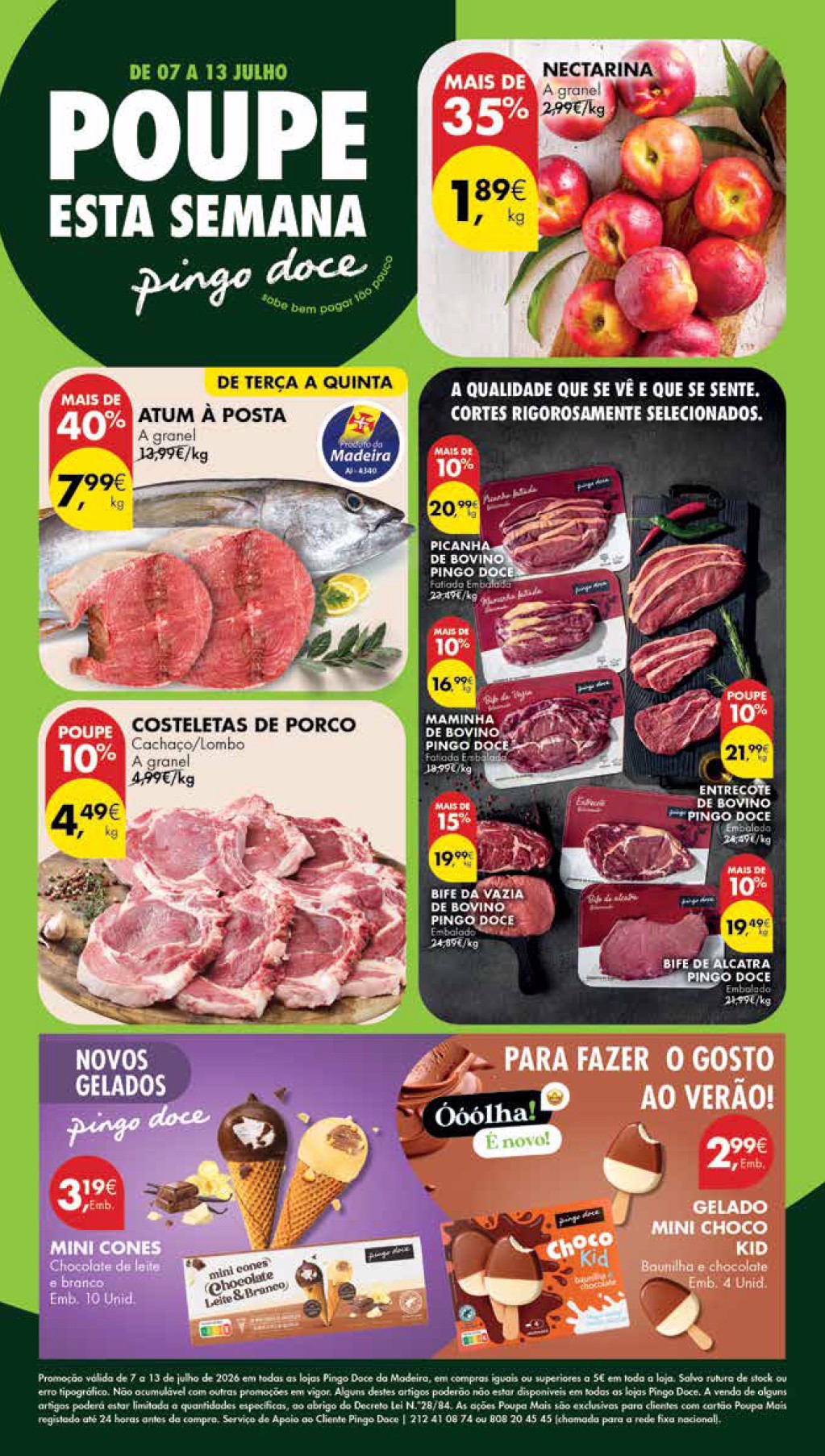 Capa do folheto Pingo Doce · 7 a 13 de julho de 2026