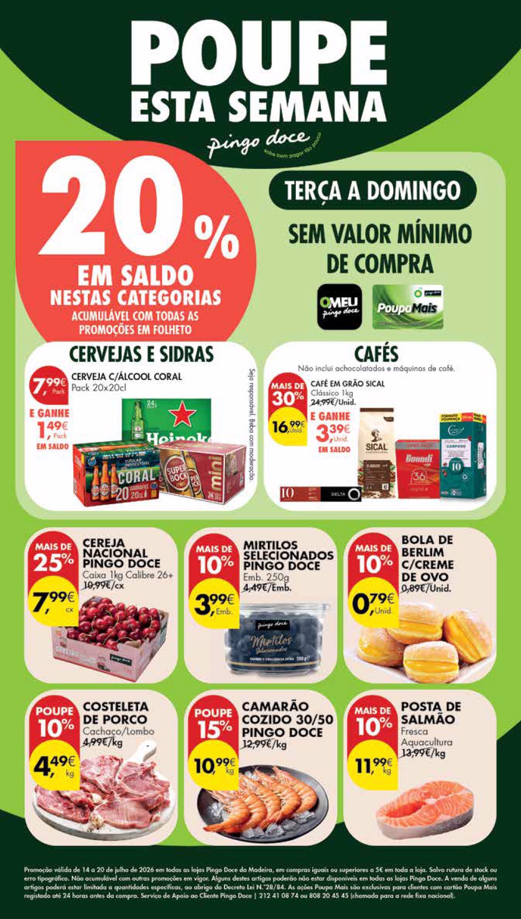 Capa do folheto Pingo Doce · 14 a 20 de julho de 2026