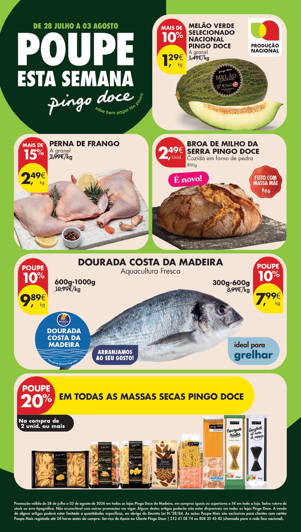 Capa do folheto Pingo Doce · 28 de julho a 3 de agosto de 2026