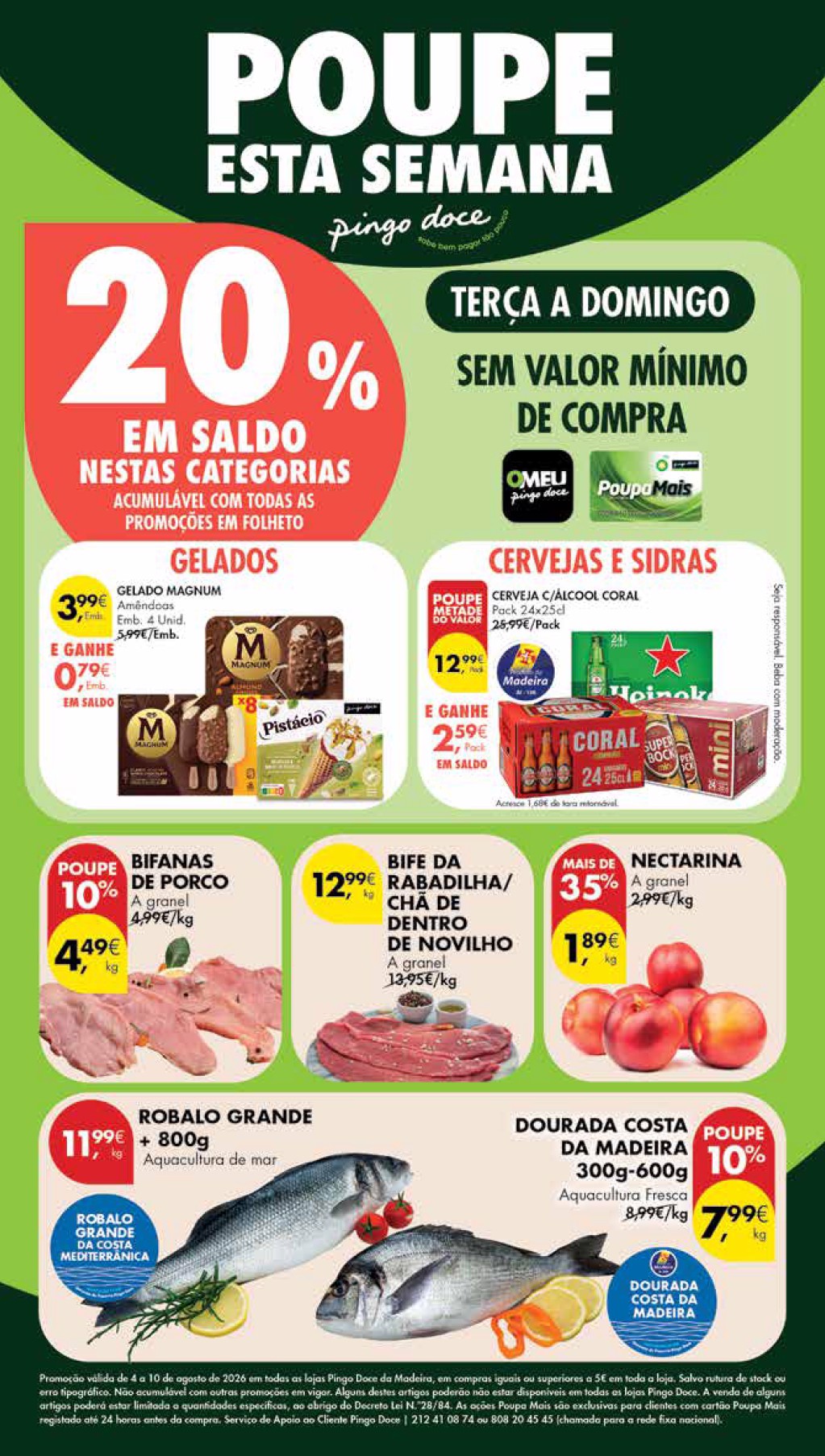 Capa do folheto Pingo Doce · 4 a 10 de agosto de 2026