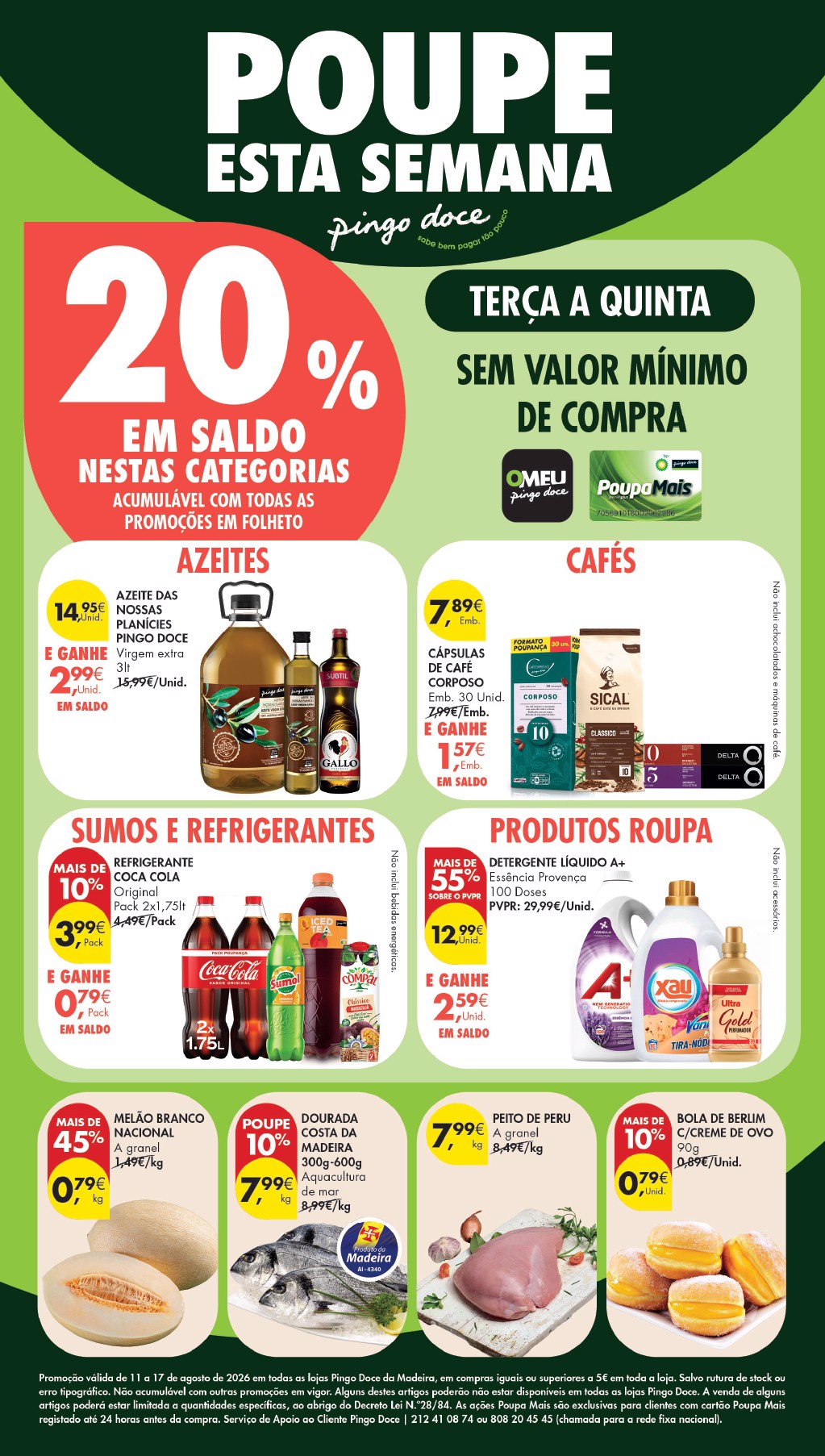 Capa do folheto Pingo Doce · 11 a 17 de agosto de 2026