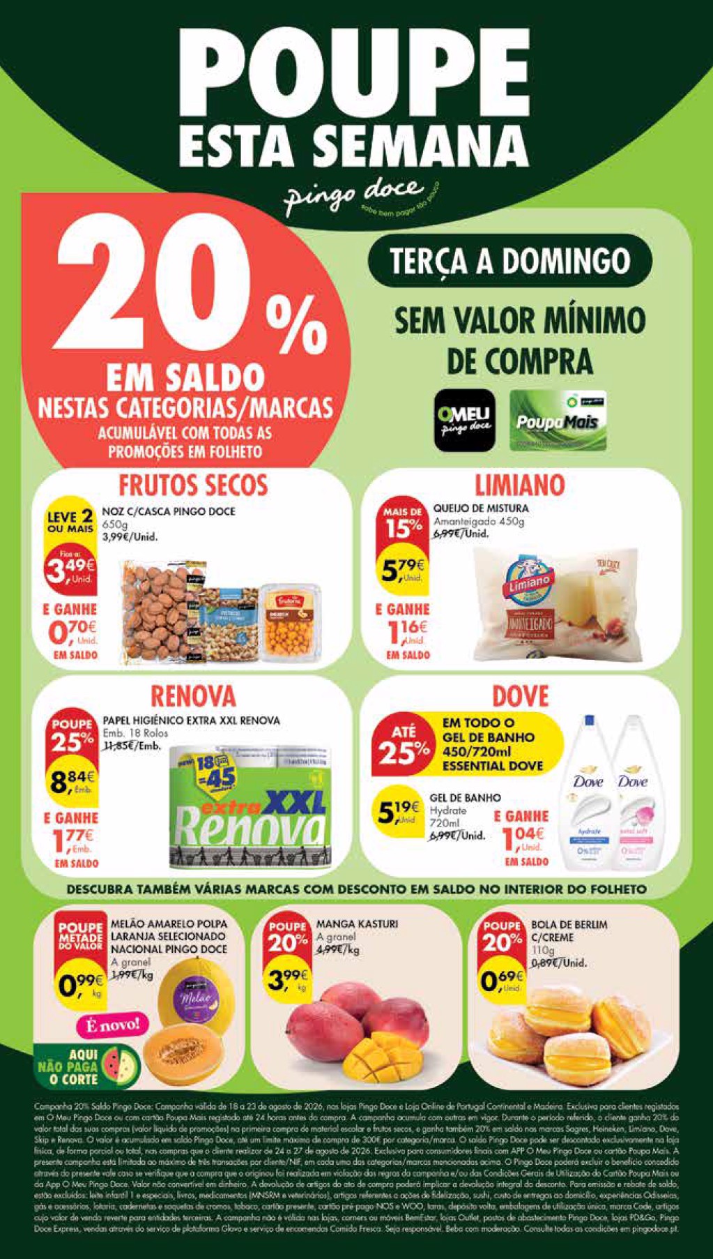 Capa do folheto Pingo Doce · 18 a 24 de agosto de 2026