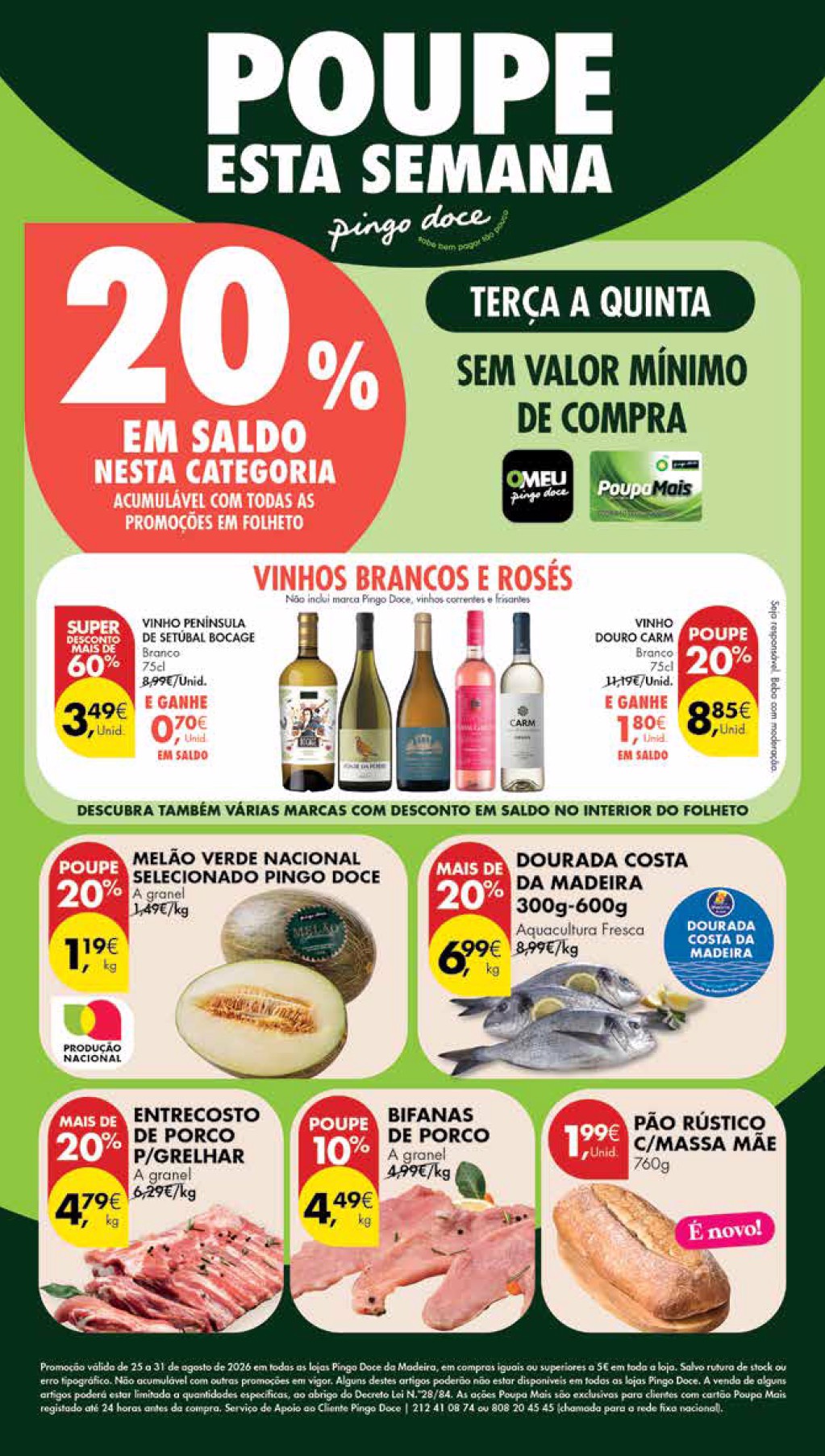 Capa do folheto Pingo Doce · 25 a 31 de agosto de 2026