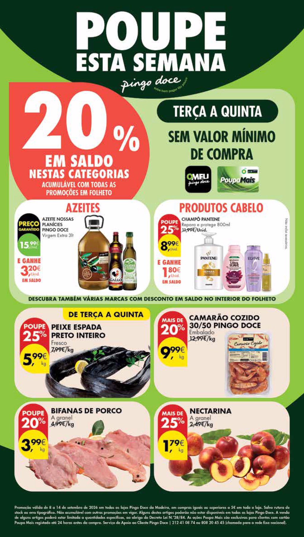 Capa do folheto Pingo Doce · 8 a 14 de setembro de 2026