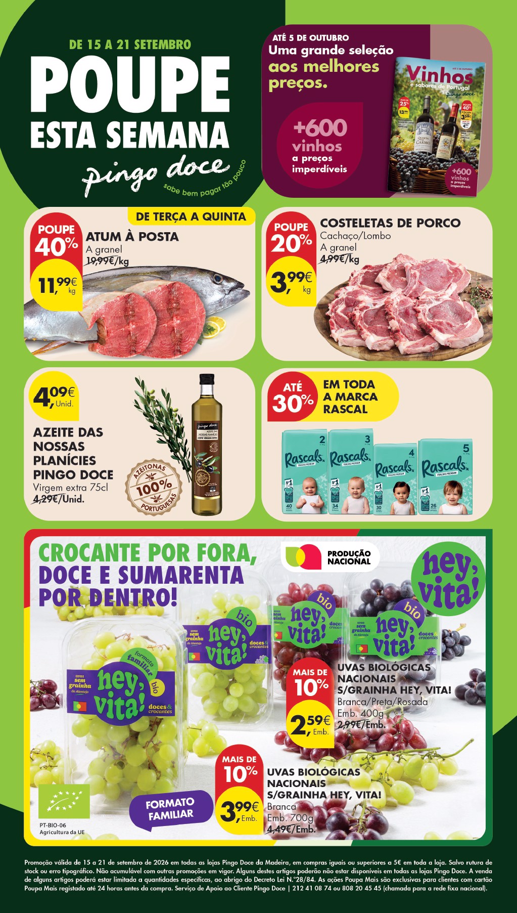 Capa do folheto Pingo Doce · 15 a 21 de setembro de 2026